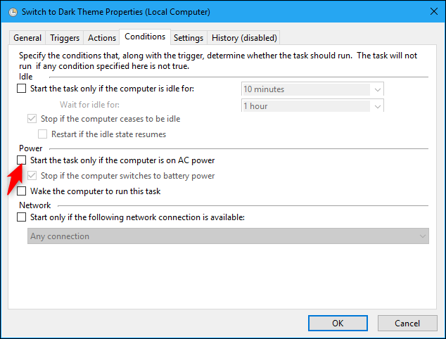 Включить принудительный запуск после пропущенного времени