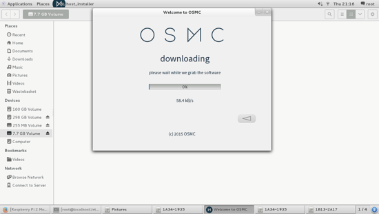 Загрузка пакетов OSMC
