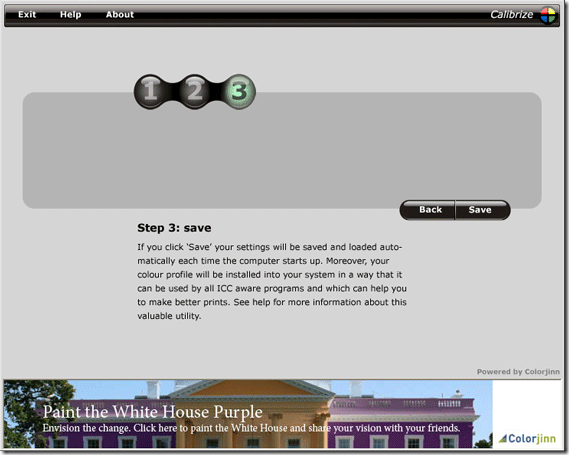 Завершение калибровки и сохранение профиля