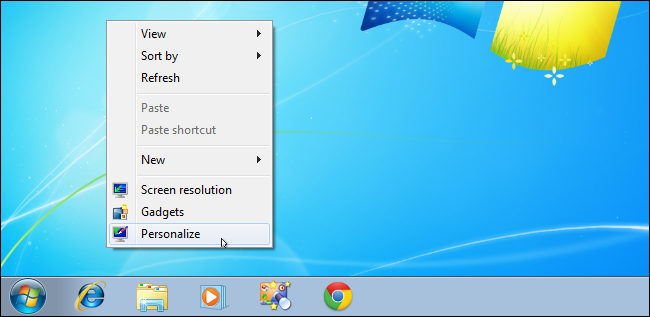 Опции персонализации Windows 7 в виртуальной машине