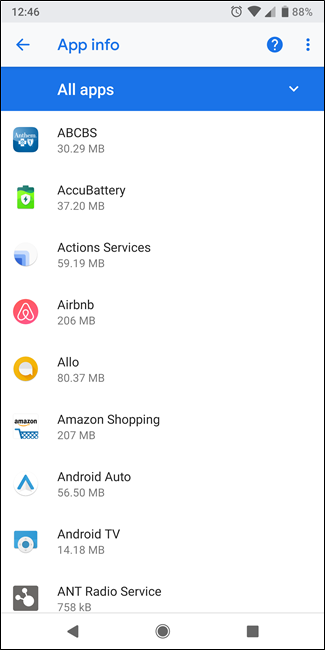 Кнопка принудительной остановки приложения