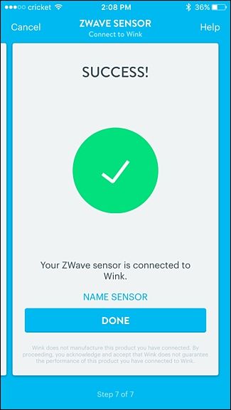 Окно именования устройства в приложении