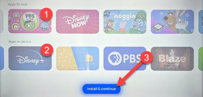 выбор приложений для установки