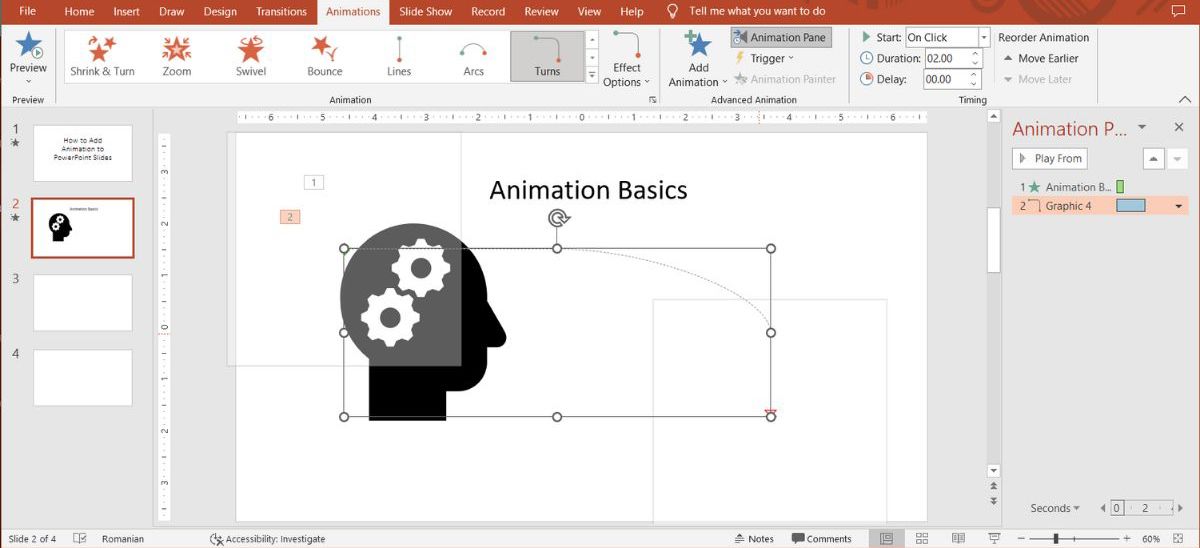 Траектории движения в PowerPoint