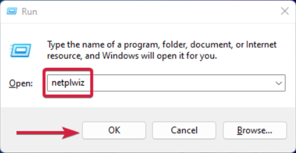 Команда netplwiz
