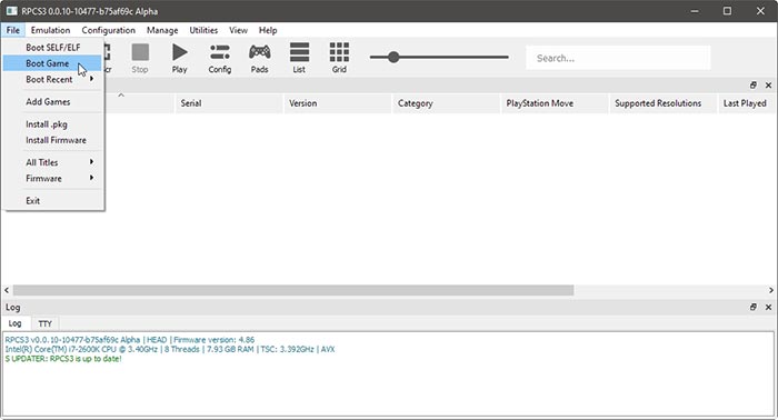 Ps3 On The Pc With Rpcs3 Boot Disc Based Game