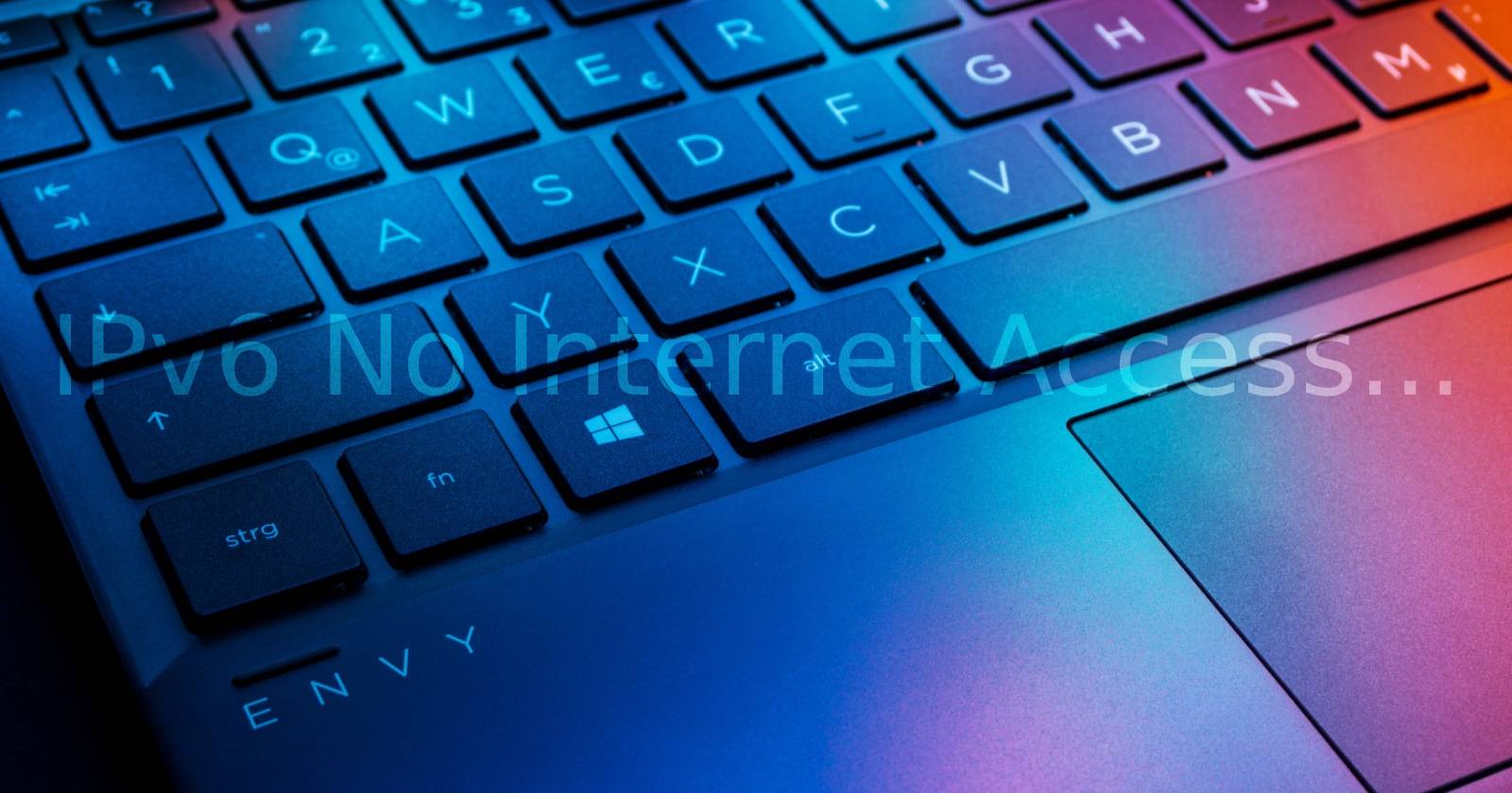 Schermata: icona IPv4/IPv6 con errore 'Nessun accesso a Internet' su Windows