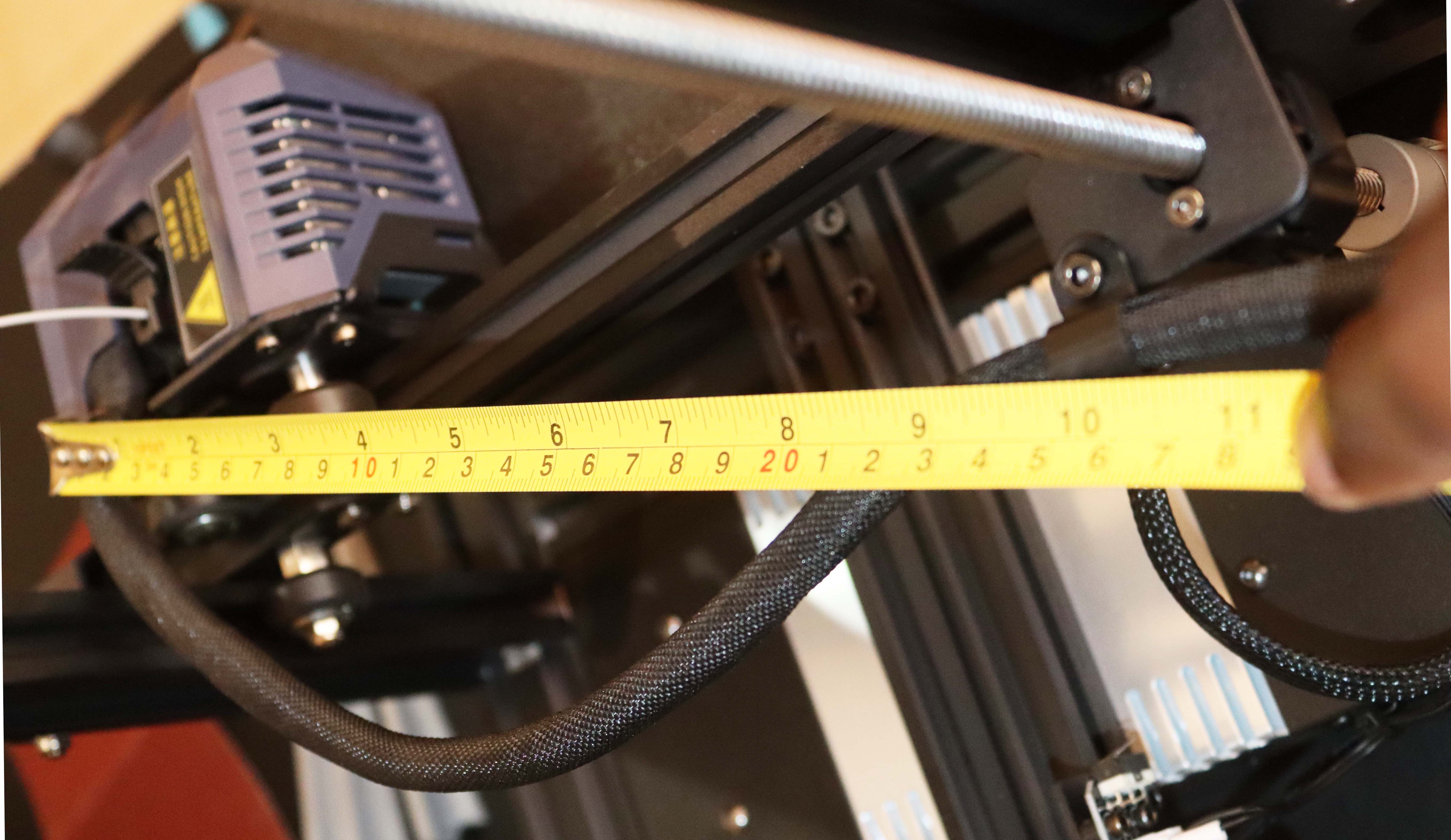 Using a tape measure to calculate the distance