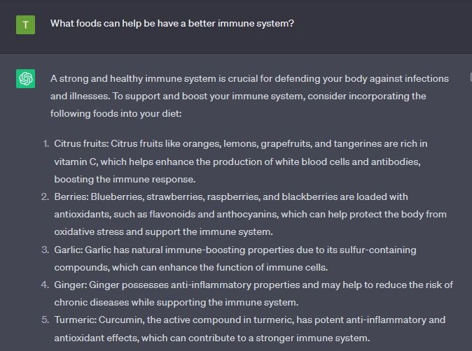 Идеи здорового питания от ChatGPT