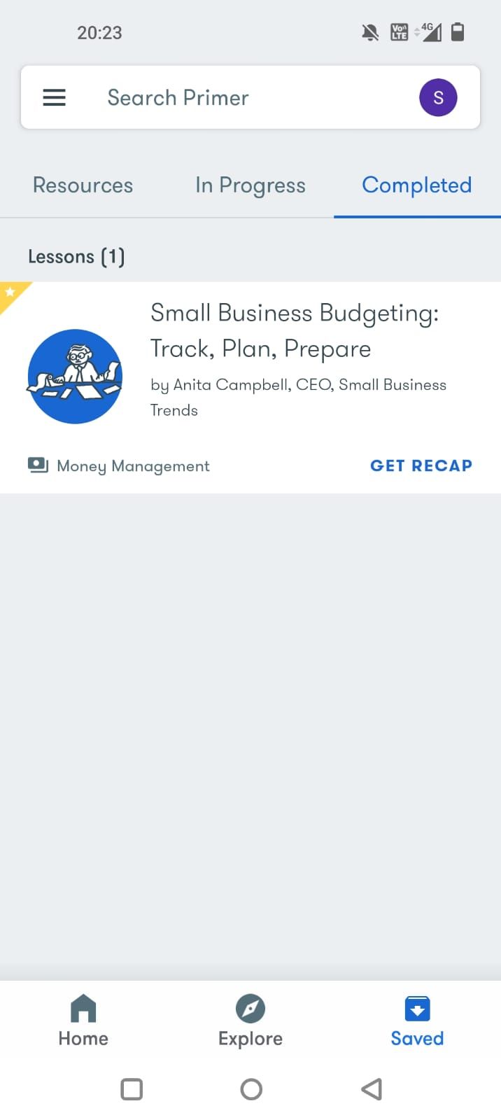 Завершённые курсы в Google Primer