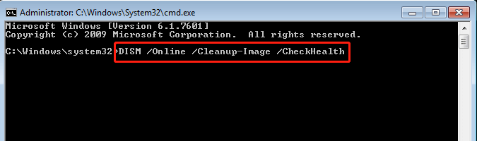 Результат выполнения команды DISM в командной строке