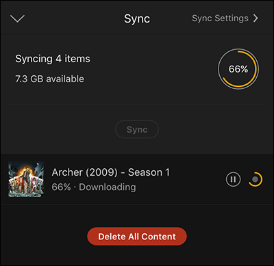 Детали правила синхронизации: прогресс по эпизодам и параметры задания