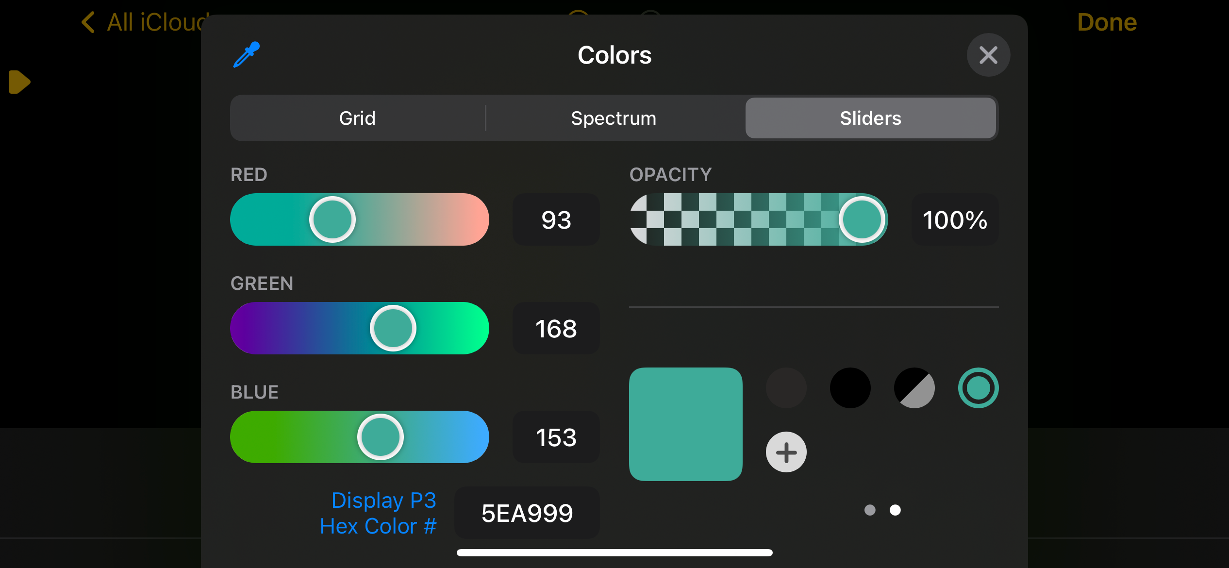 Color Options in Markup