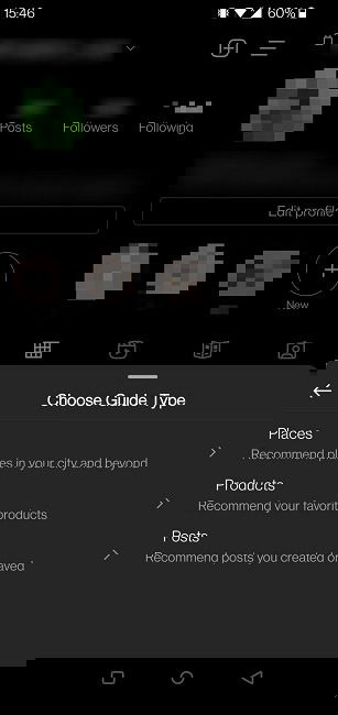 Create Guide Instagram Select Options