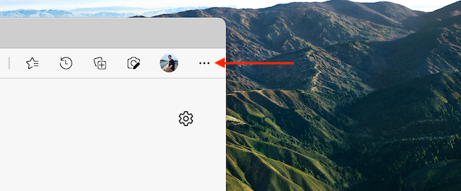 Click the three-dotted Menu button in Microsoft Edge toolbar.