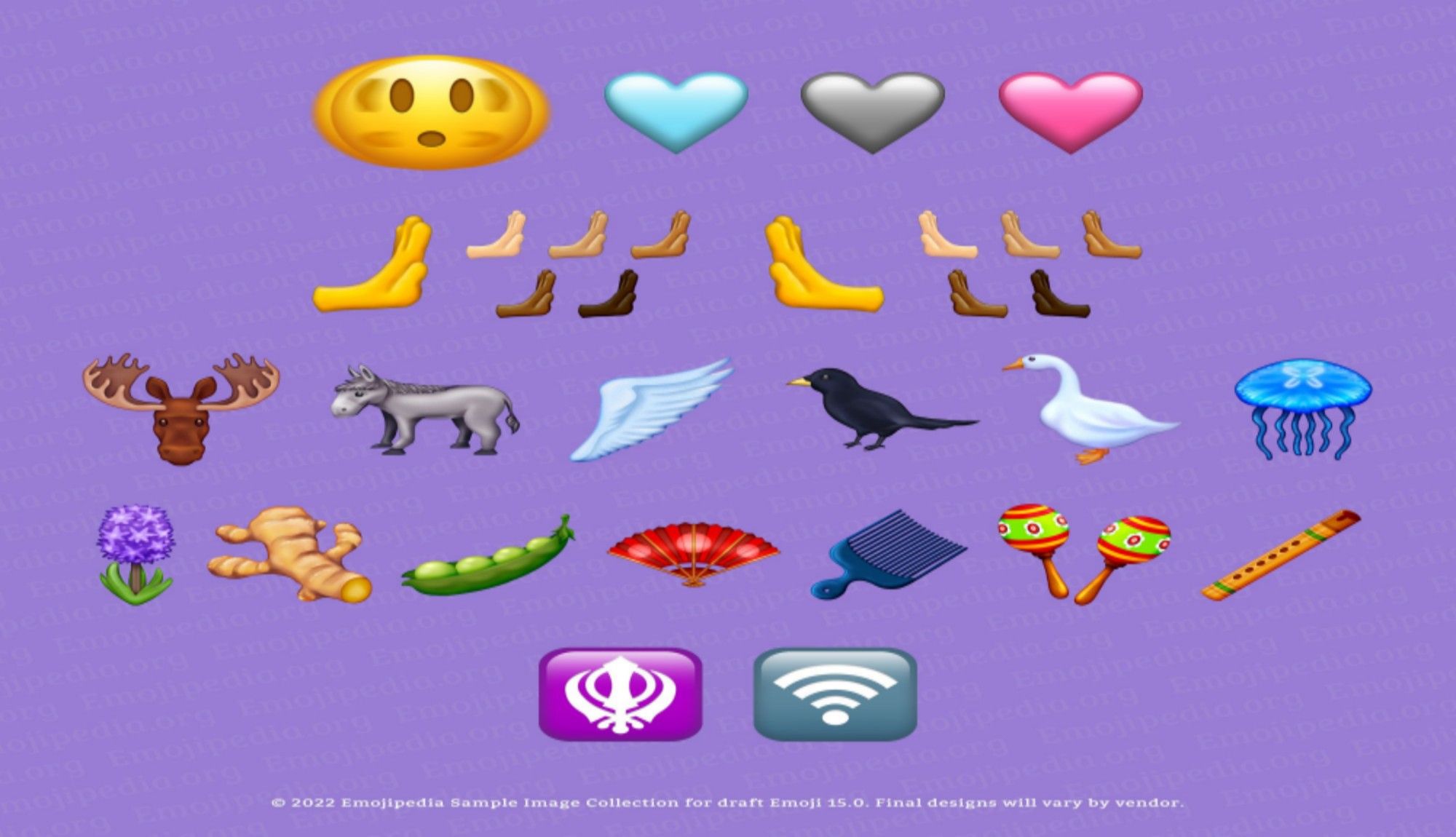 Иллюстрация набора Emoji 15 от Unicode