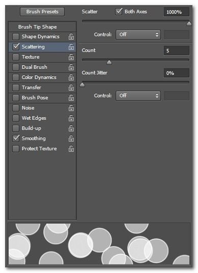 Разброс и количество отпечатков — создаём плотное перемешивание пятен