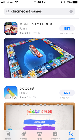 Каталог приложений на экране телевизора