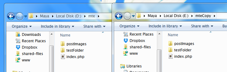Файлы после синхронизации видны в Проводнике
