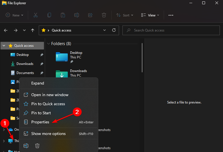 Окно «Этот компьютер»