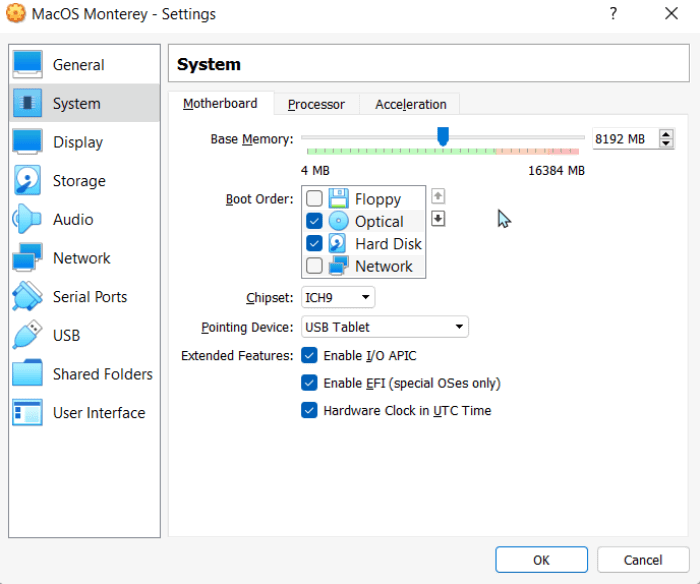Настройки материнской платы и порядок загрузки