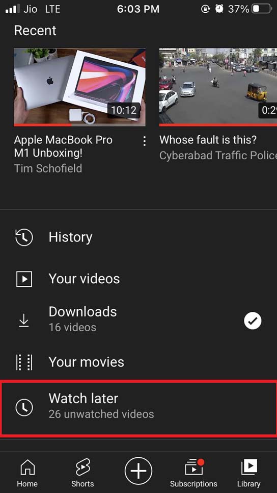 Плейлист Смотреть позже в YouTube