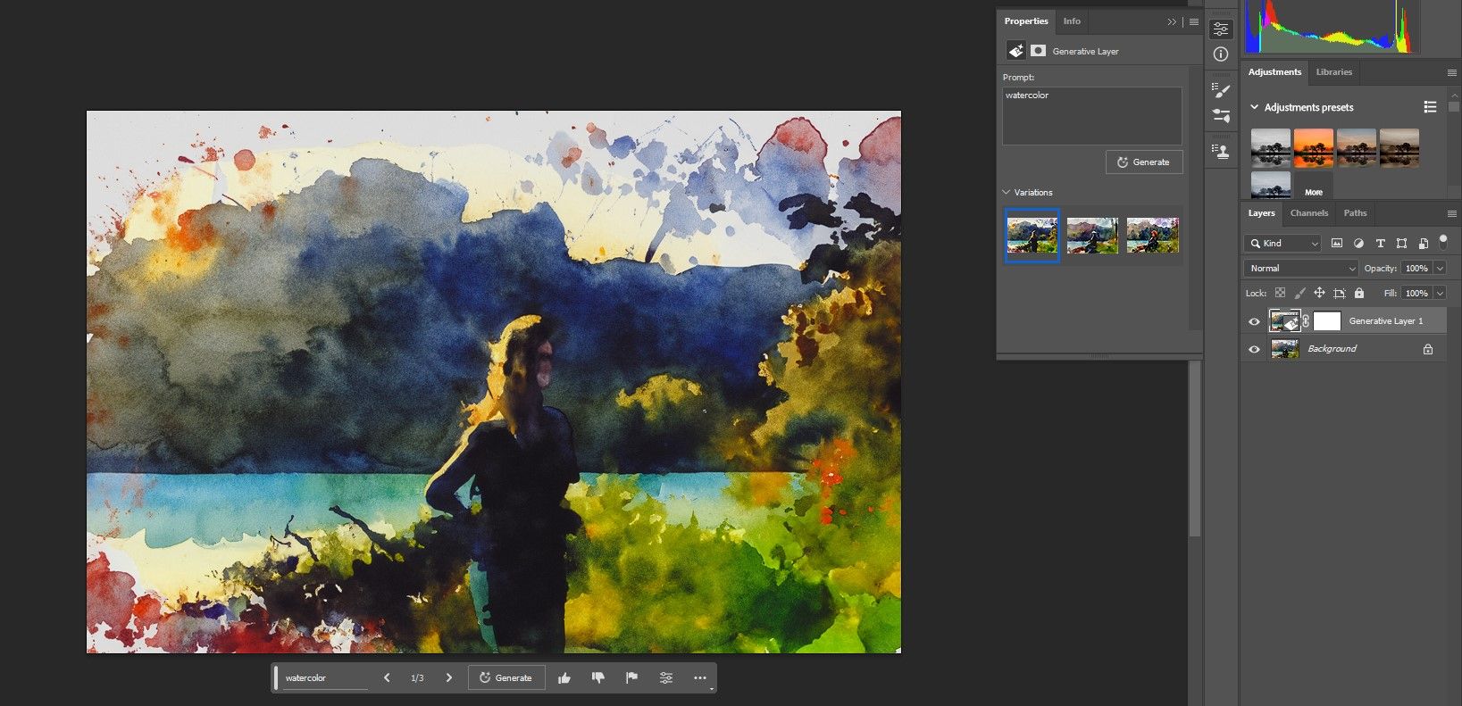 Пример: 50% серого, сильный эффект