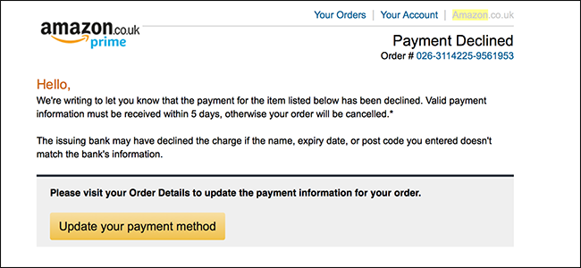 Изменить карту по умолчанию на Amazon