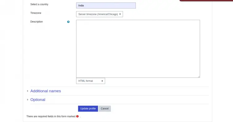 Настройка локали и часового пояса на этапе установки Moodle