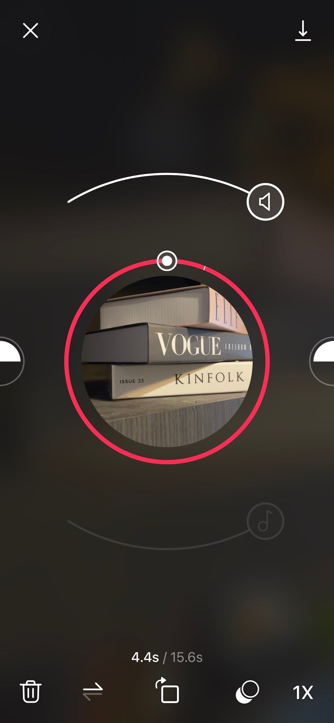 редактирование клипов в Spark Camera