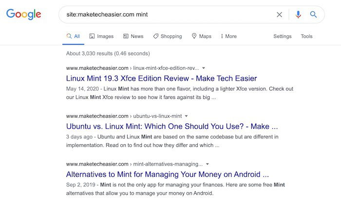 Поиск в адресной строке/омнибаре с site: оператором