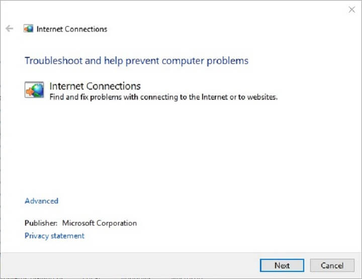 Проверка сетевого подключения
