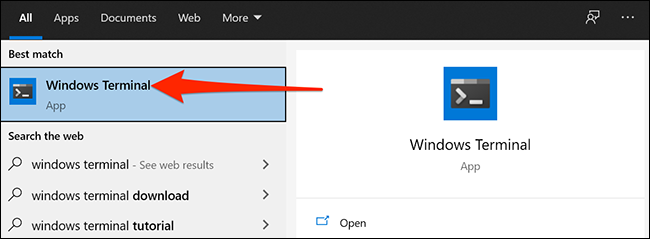 Открыть Windows Terminal