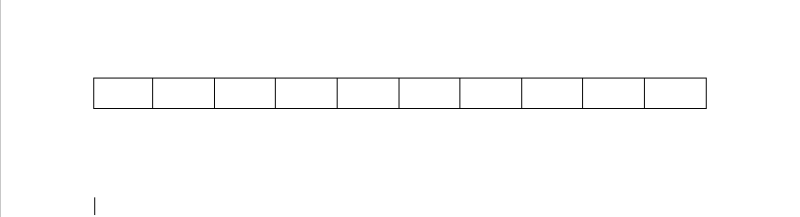 Draw Table create 10x1 cell