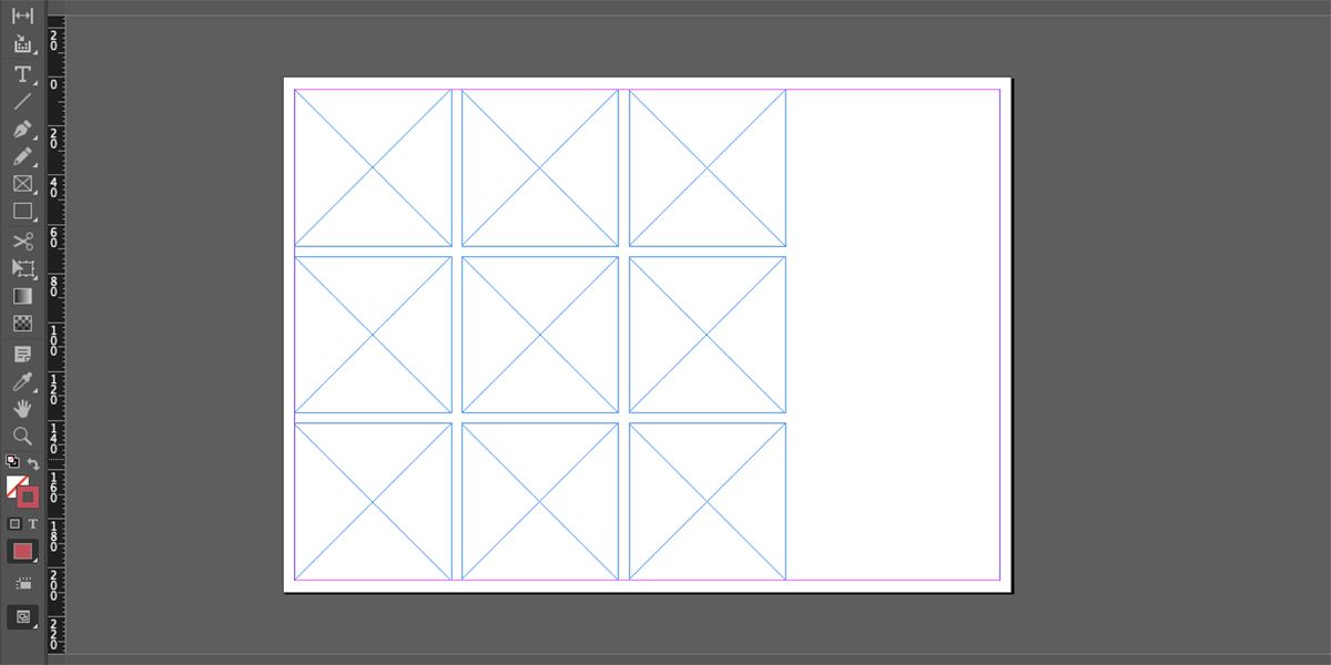 Сетка рамок с изображениями для извлечения цветов.