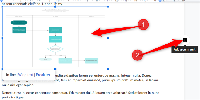 Выделите фрагмент документа и нажмите значок Добавить комментарий справа.