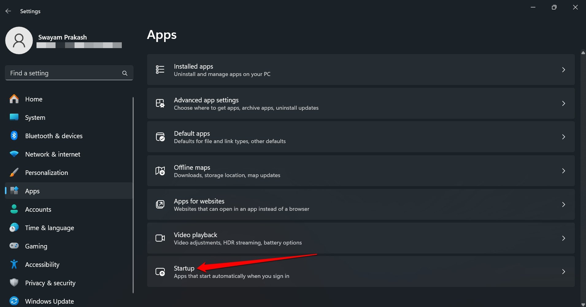 Список автозапуска Windows 11