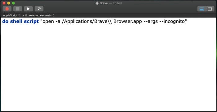 Запуск скрипта для Brave на Mac