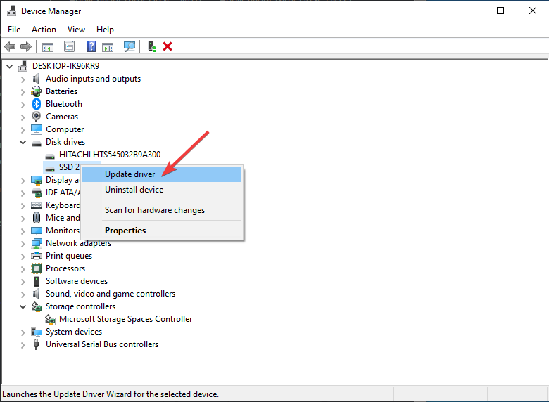Драйверы дисков — обновление SSD