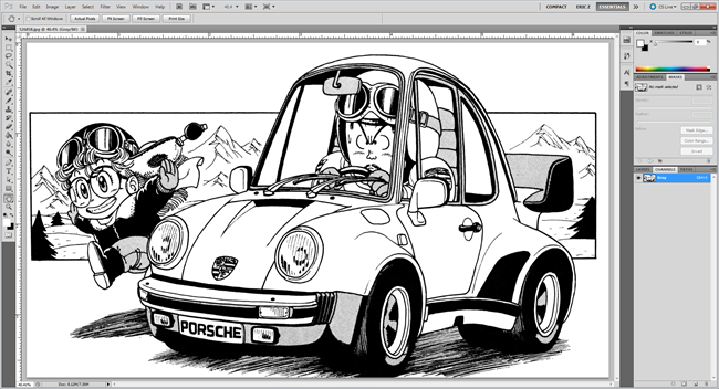 Убрать фон с рисунка — Photoshop и GIMP