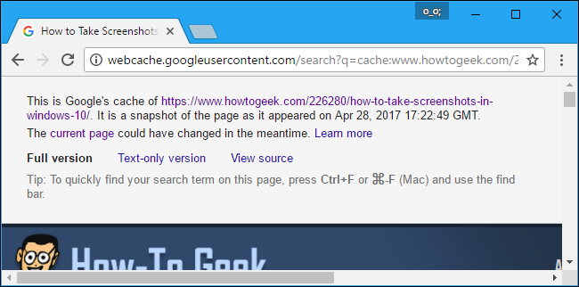Пример адресной строки с прямым доступом к кешу Google