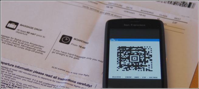 Посадочный талон на смартфоне и по email