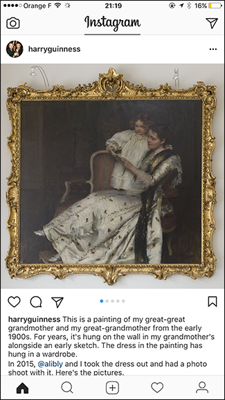 Как выглядит пост с несколькими изображениями в ленте