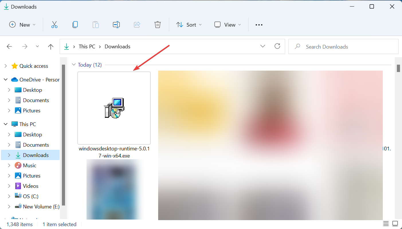 Запуск установщика .NET