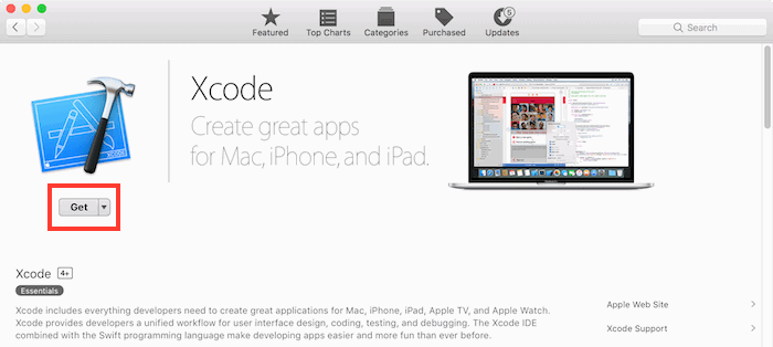 Окно установки Xcode Command Line Tools