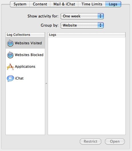 Журналы активности управляемого аккаунта