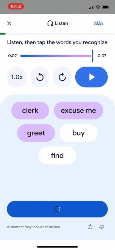 режимы Listen и Speak в Practice Mode