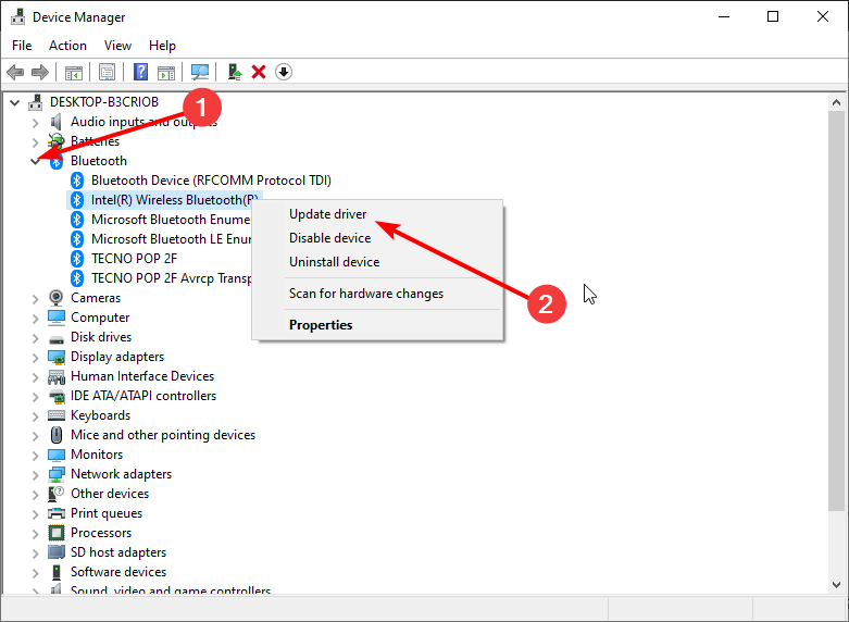 Обновление драйвера устройства