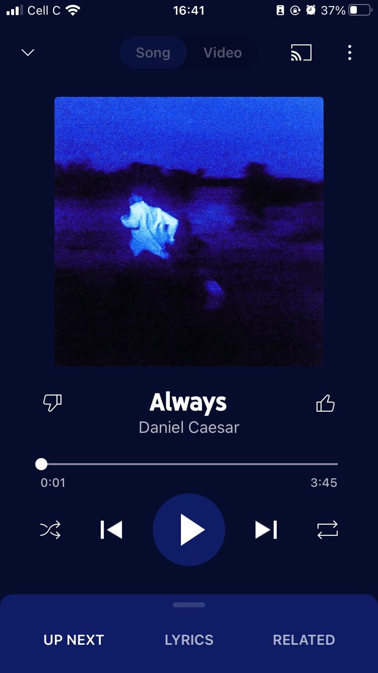 трек Daniel Caesar в YouTube Music