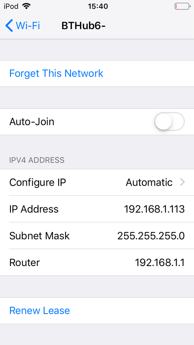Настройки Auto‑Join (Автоподключение) в iOS
